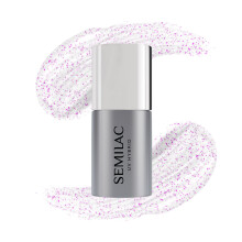 T17 Semilac Top Coat No Wipe Sparkling Pink UV Gel Polish 7ml