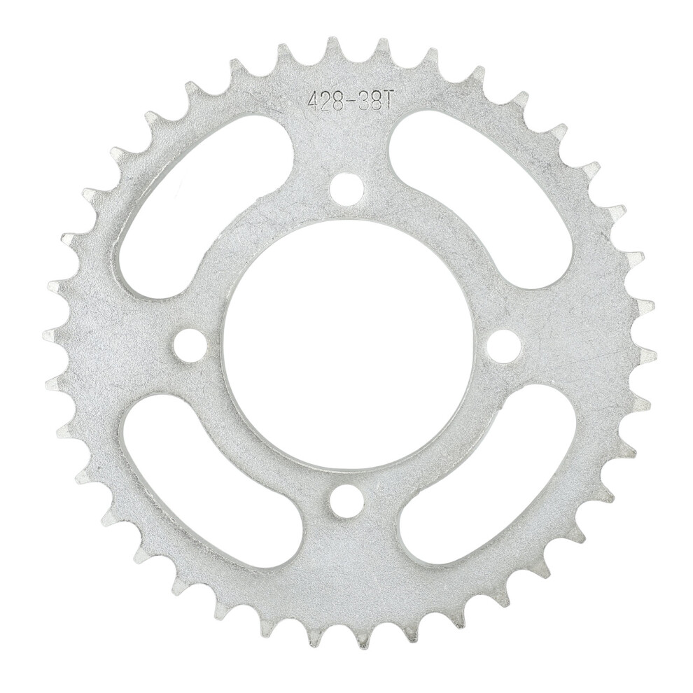 428 Chain 38 Tooth Rear Sprocket Steel Rear Drive Silver 9121376801402