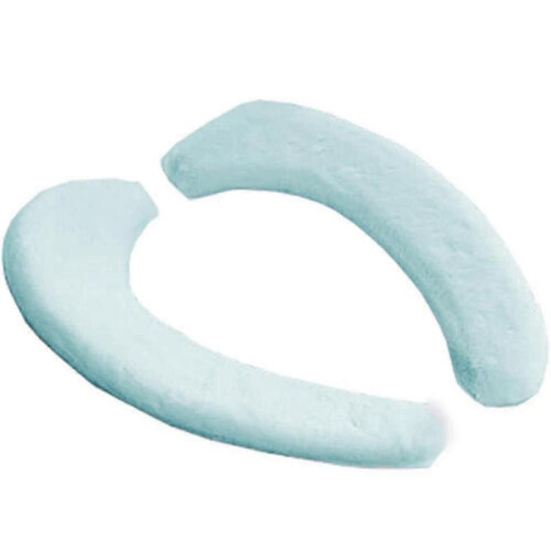 (Green) Toilet Seat Covers Warmer, Self-adhesive Washable Cuttable