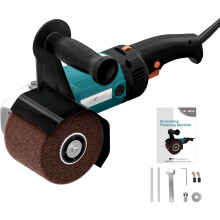 Electric Handheld Stainless Steel Polisher Set, Metal Burnishing Machine Kit with Burnishing Wheel