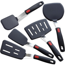 Silicone Spatula Turner, 5-Pack Spatulas Set for Nonstick Cookware, Heat Resistant Kitchen Cooking Utensils for Egg, Pancake Dishwasher Safe