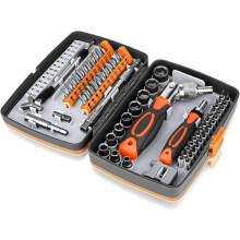 Magnetic Screwdriver Bit Set with Rotatable Ratchet Handles, Extensions Bar and Storage Case for Computer/Bike/Car/Electronics Maintenance