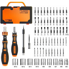 69 in 1 Screwdriver Home Repair Tool Kit, Disassemble Magnetic Rotating Ratchet Screwdriver Kit for Furniture/Car/Computer/Electronics Maintenance