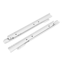 1Pair Mute Two Cabinet Rails Drawer Track Slides Computer Table Chute Cabinets Keyboard Roller Pulley Furniture Cabinets Slides(16inch 40cm)
