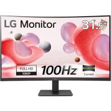 LG Electronics Curved Wide screen Monitor 32MR50C-B, 32 Inch, Full HD 1080p, 100Hz, 5ms GtG, VA Panel, AMD FreeSync, Smart Energy Saving