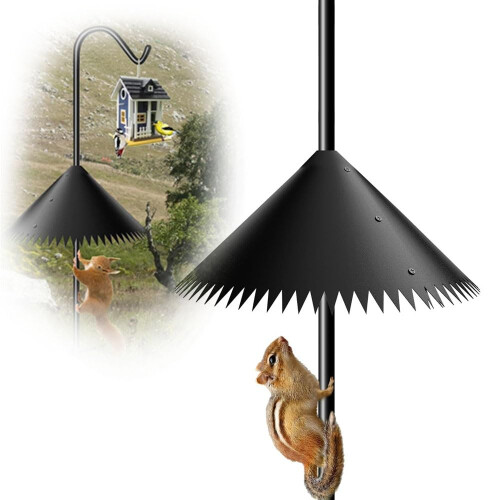 Squirrel Baffle for Bird Feeder Pole, Outdoor Pole Mount Squirrel Proof Guard Stopper
