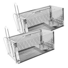 2Pack Live Animal Traps, Humane Rat Traps for catching Hamsters, Chipmunks, Voles, Squirrels, and mice, Suitable for Both Indoor and Outdoor use