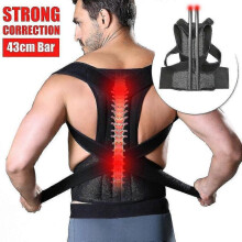 (Black, L) MIMIGO Medical Therapy Belt For Back Pain Shoulder Band Belt Support Brace