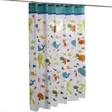 (W200 x H180) Home Shower Curtain, Cartoon Pattern Polyester Shower Curtain Thickened For Bathroom,Water Repellent