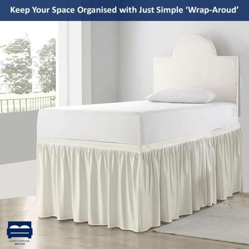 ,Dorm Room Bed Skirt, Microfiber, Solid Twin XL/36'' Drop 2