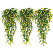 Outdoor Fake Hanging Plants,Hanging Plant Vine,Faux Eucalyptus Leafs Greenery Vine for Party Wedding Decoration