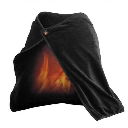 (Coffee) 45X80cm usb electric heating shawl washable 3 heat settings with timing function heated blanket 2