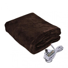 (Coffee) Usb Heated Shawl Electric Winter Warm Plush Heating Blanket For Car Office Home