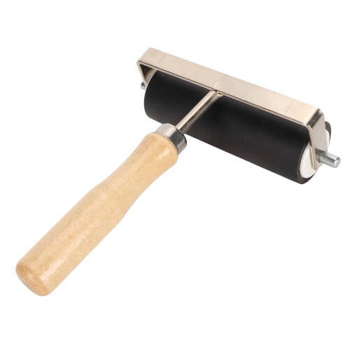 Rubber Brayer Roller 3.9in Wide Wooden Handle Anti 1