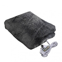 (Grey) Usb Heated Shawl Electric Winter Warm Plush Heating Blanket For Car Office Home