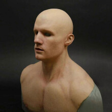 (Bald) Mans Latex Face Cover Mask Male Disguise Cosplay Carnival Halloween Realistic Party Prop