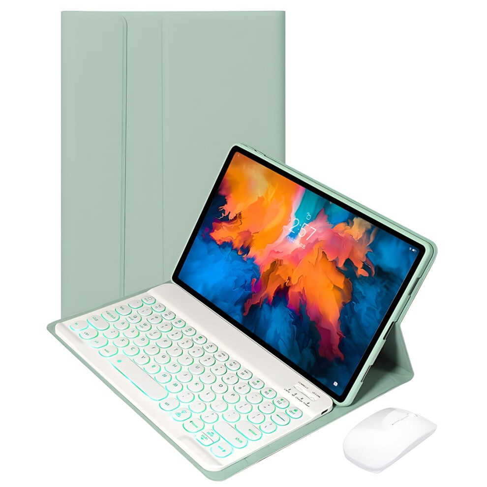 Keyboard Case For Lenovo Tab P11 Pro 11.5' Tbj706f/J706l, 7 Color Backlit Bluetooth Keyboard With Mouse, Green 6493810909245