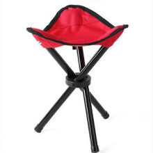 (red) Folding Tripod Chair, Portable Lightweight Folding Tripod Fishing Camping Bench Outdoor Camping Hiking Hunting Hiking Fishing Trip