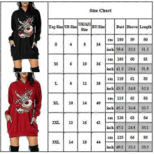 (M, Green) Christmas Hoodie Dress Women Hooded Sweatshirt Pullover Hoody Mini Dresses