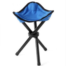 (blue) Folding Tripod Chair, Portable Lightweight Folding Tripod Fishing Camping Bench Outdoor Camping Hiking Hunting Hiking Fishing Trip