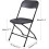 2 Pack Black Plastic Folding Chairs, Indoor Outdoor Stackable with Steel Frame 440lb. Capacity 2