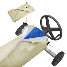 Swimming Pool Solar Reel Blanket Protective Cover Solar Pool Cover Solar Blanket Cover Protector for Pools 16 Feet Beige