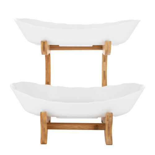 (2 Tier,  White) Fruit Bowl,Fruit Basket Stand,Fruit Serving Tray