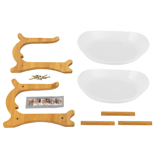 (2 Tier,  White) Fruit Bowl,Fruit Basket Stand,Fruit Serving Tray 2
