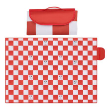Foldable Picnic Blanket 59'X79' Large Thick Picnic Camping Mat, Machine Washable Outdoor Blanket for Travel Hiking Park Grass,Red