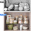 Expandable Storage Shelf, Pantry Organizers and Storage, Adjustable Rustproof Metal Wire Spice Rack 3