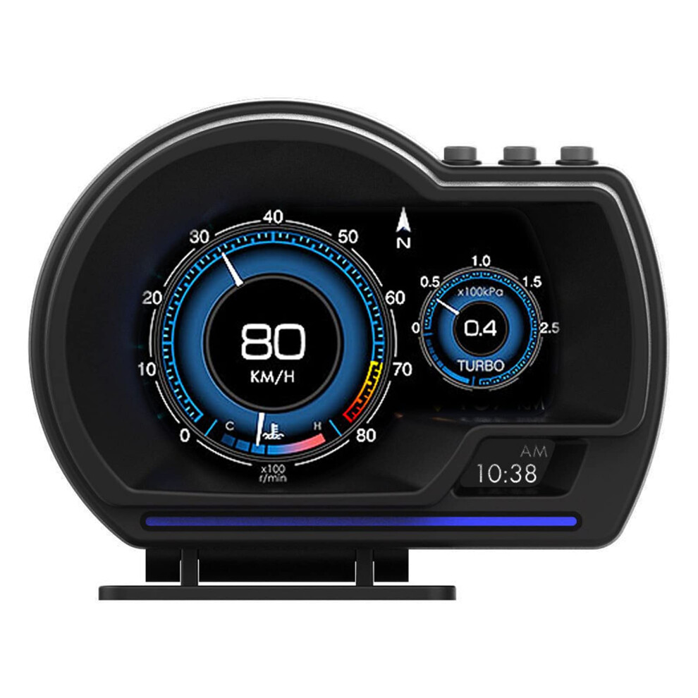 Head Up Display, Obd2 Gauge Display,Gps Smart Gauge Car Hud Speedometer Turbo Rpm Alarm For Car Truck 689788543710