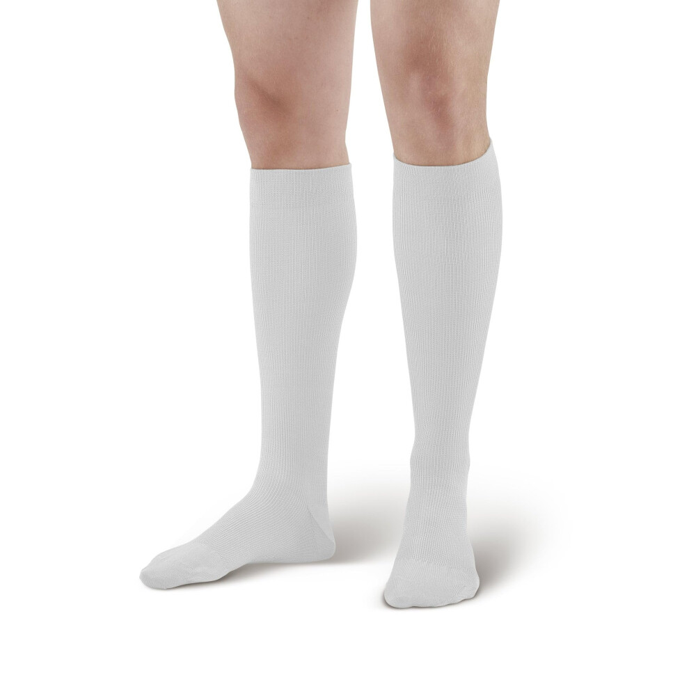Black Aw Style 132 Cotton 1520 Mmhg Moderate Compression Knee High Socks Small