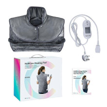 (60x100cm, UK Plug Gray) Electric Large Heating Pad Blanket Back Shoulder Fast-Heating Shawl Wrap Pain Mat
