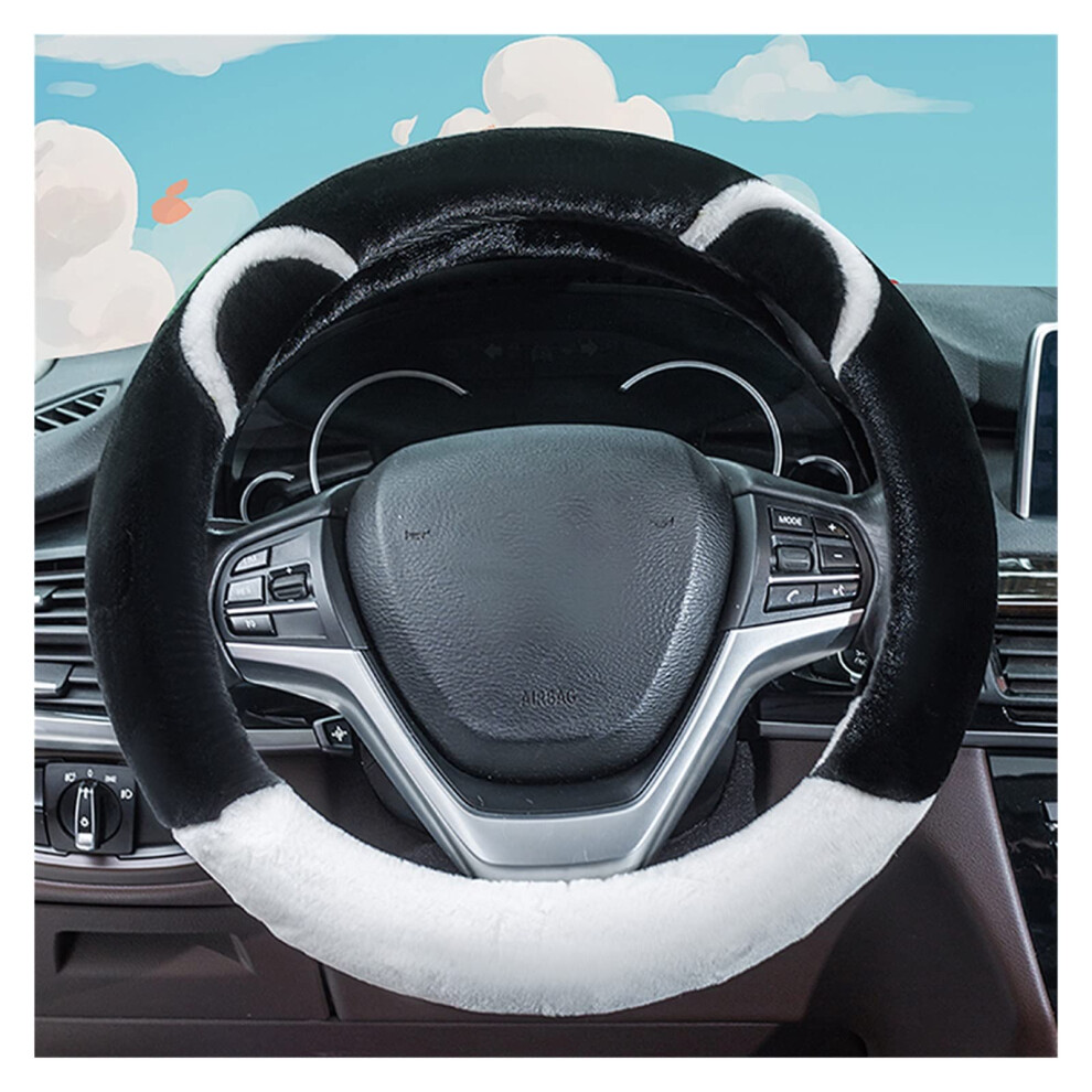 Car Steering Wheel Cover Set Car Steering Wheel Cover Winter Short Plush Skinfriendly Warm Car Interior Creative Gift (Color : 1) 6493810909931
