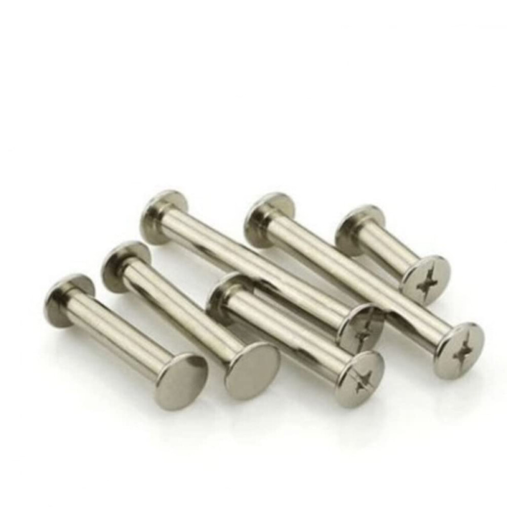 Chicago Screws, 10Sets M54mm To 50Mm Metal Binding Screws Nails Studs Rivets For Photo Album Black Nickel Brass(M5x30) 6493810781476