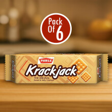 Parle Krack Jack Sweet & Salty Crackers – Pack of 6 Original Biscuits