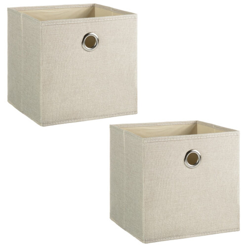 Spot On Dealz 4-Cube Organizer with 2 Fabric Bins Small Bookshelf Storage Rack 1