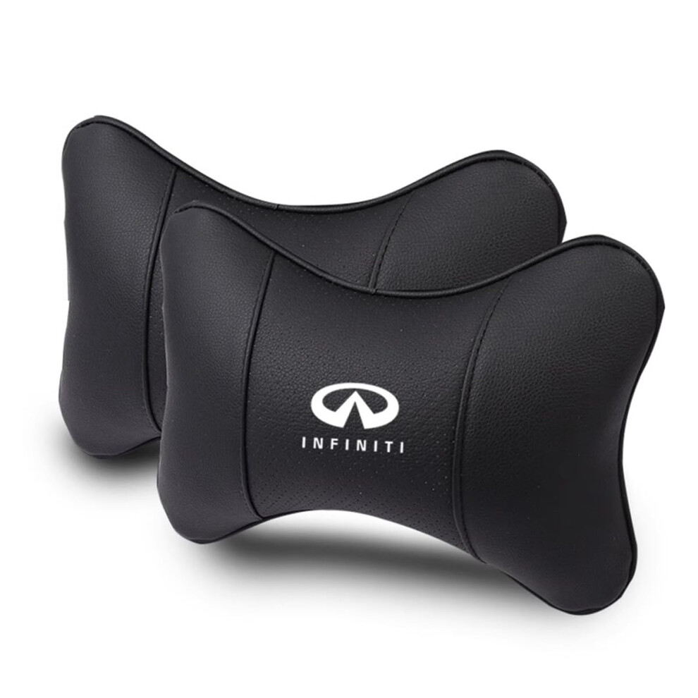2Pcs Car Headrest Pillow For Infiniti G35 Q60 Qx50 Qx80 Qx30 Jx35, Breathable Comfortable Cervical Pillow For Relieving Neck Fatigue, Black 6493810781858