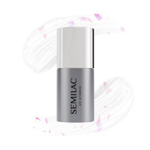 T23 Semilac Top Coat Mat Flower Flakes UV Gel Polish 7ml