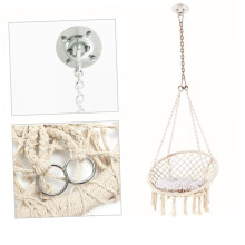 Hanging Chair Set Accessories Metal Chain for Swing Chair Hanger 1.5m Hammock Swing Chain Easy Install Supplies for Indoor/Outdoor Use