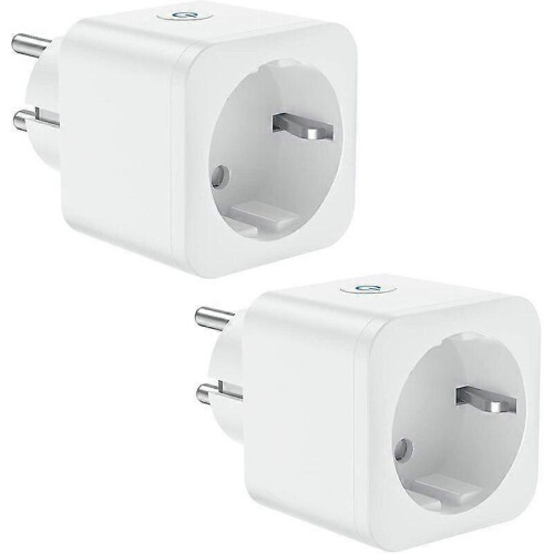 WiFi Plug-in Socket, 16A 3680W Smart Plug, Compatible with Alexa Google Home, with Voice Control and Remote Control, Timer Socket with Timer Function