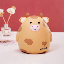 (Khaki) Cow Piggy Bank, Kawaii Piggy Bank, Large Capacity Piggy Bank Gift, Money Box Kids Gift, Birthday Gift for Boys Girls Room Decoration