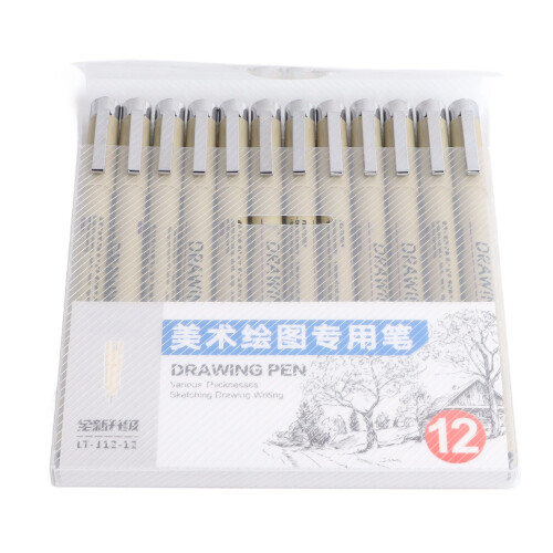 12pcs Micro Pen Fineliner Ink Pens Waterproof DIY 2