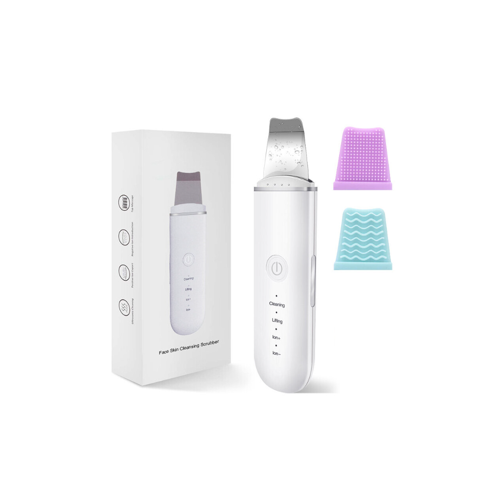 Gacloz White (White) Ultrasonic Facial Skin Scrubber Blackhead Remover