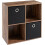 Spot On Dealz 4-Cube Storage Organizer Shelf Unit with 2 Fabric Baskets 2