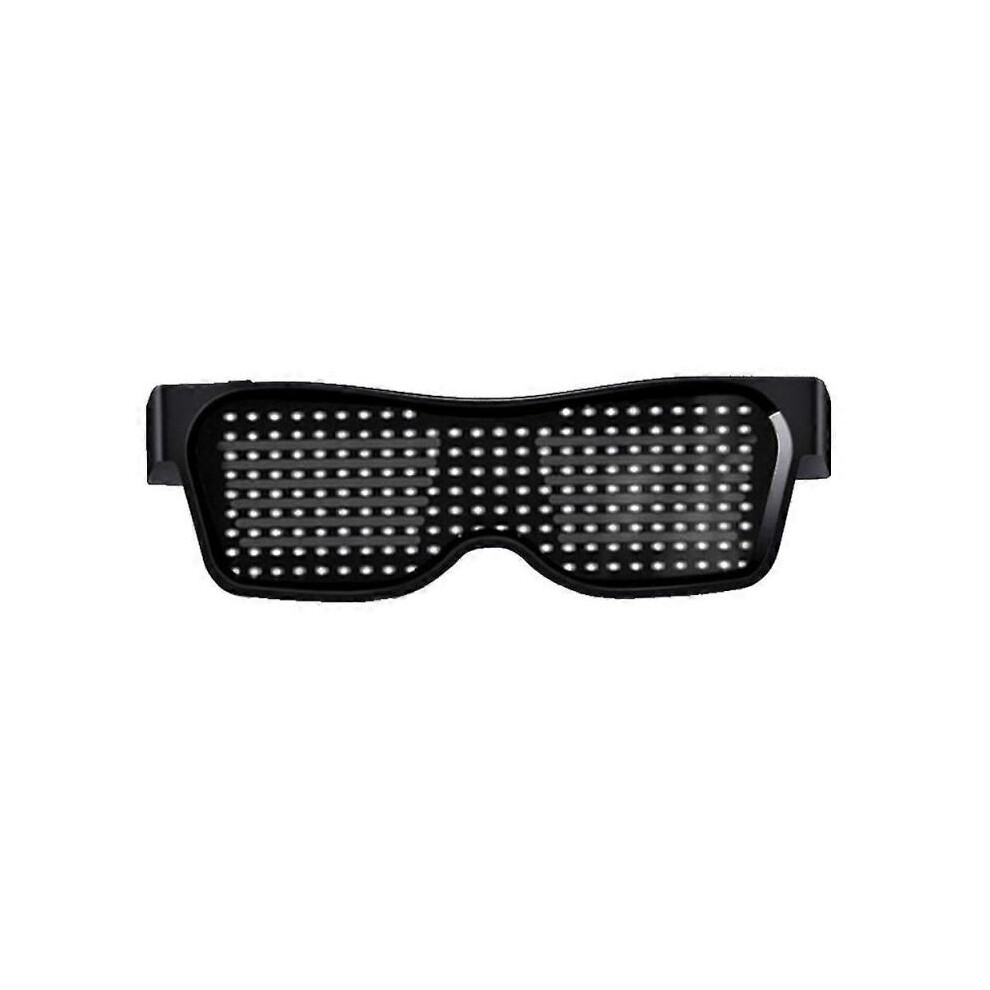 (White Light)Magic Flash Led Party Glasses App Bluetooth Control Luminous DJ Sunglasses