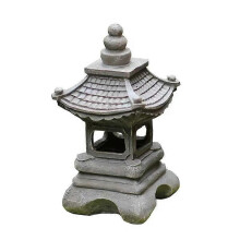 Solar Zen Pagoda Garden Statue 34cm, Outdoor Japanese Style Lantern for Home Garden Landscape Decoration