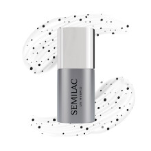 T20 Semilac Top Coat No Wipe Black Sprinkles UV Gel Polish 7ml