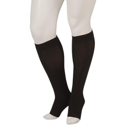 Basic 4410ad 1520mmhg KneeHigh Closed Toe Compression Stocking,Black,5(V) Short