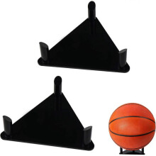 (2pcs, black) Acrylic ball rack holder, sports ball storage display rack for basketball, volleyball, soccer, rugby, 2-pack